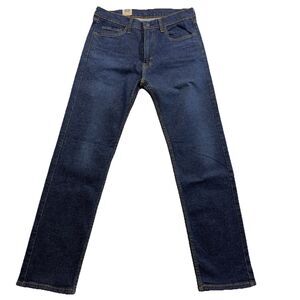Levi's 505 Regular Jeans Men's 33x32 Blue Dark Wash Straight Leg American Denim